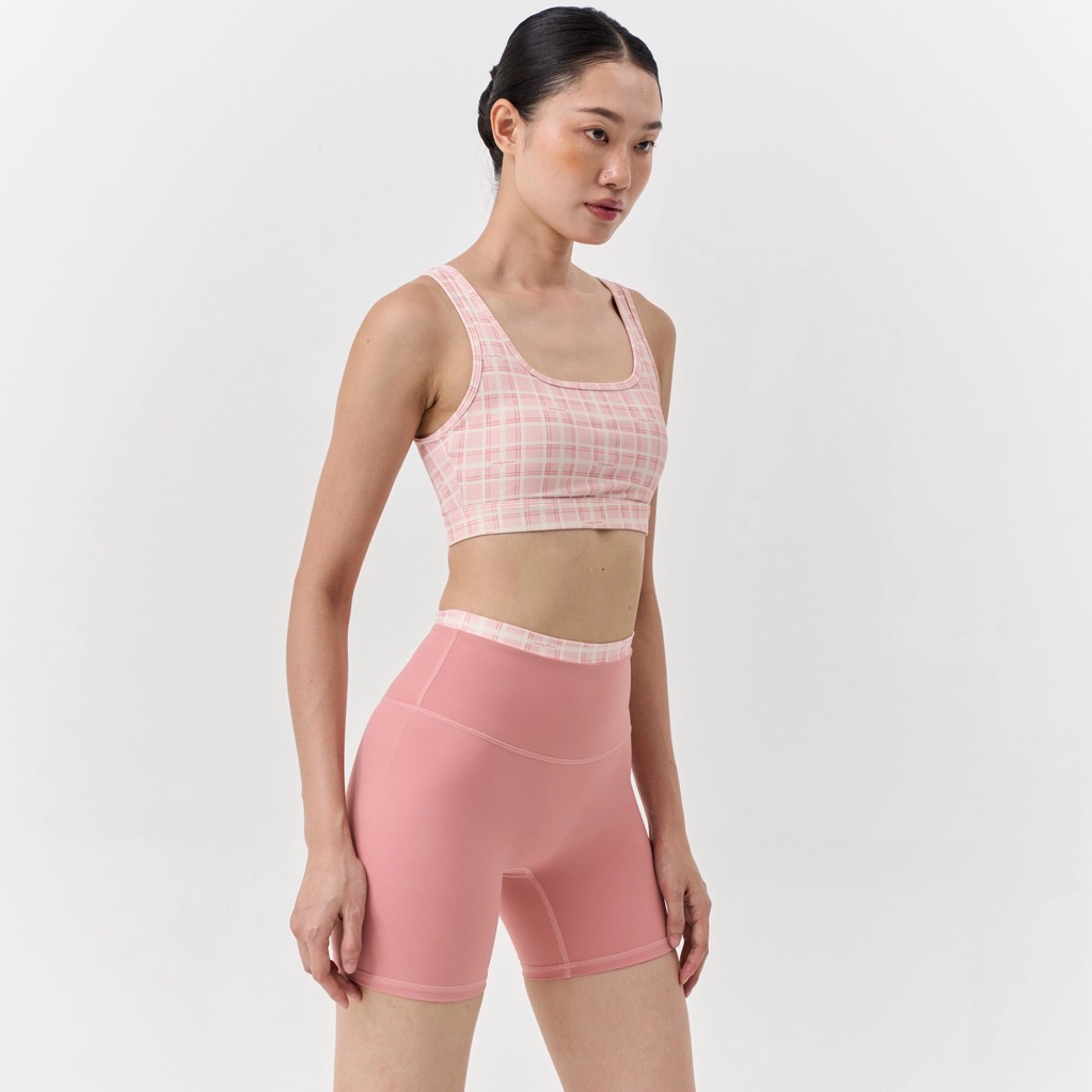 Healthyattitude.bkk - Peony U-Neck Bra สปอร์ตบราผ้าพิมพ์ลาย ทรงคอU