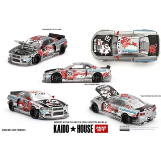 KAIDO HOUSE x MINI GT | Nissan Skyline GT-R (R34) Kaido Star Racing V1 197