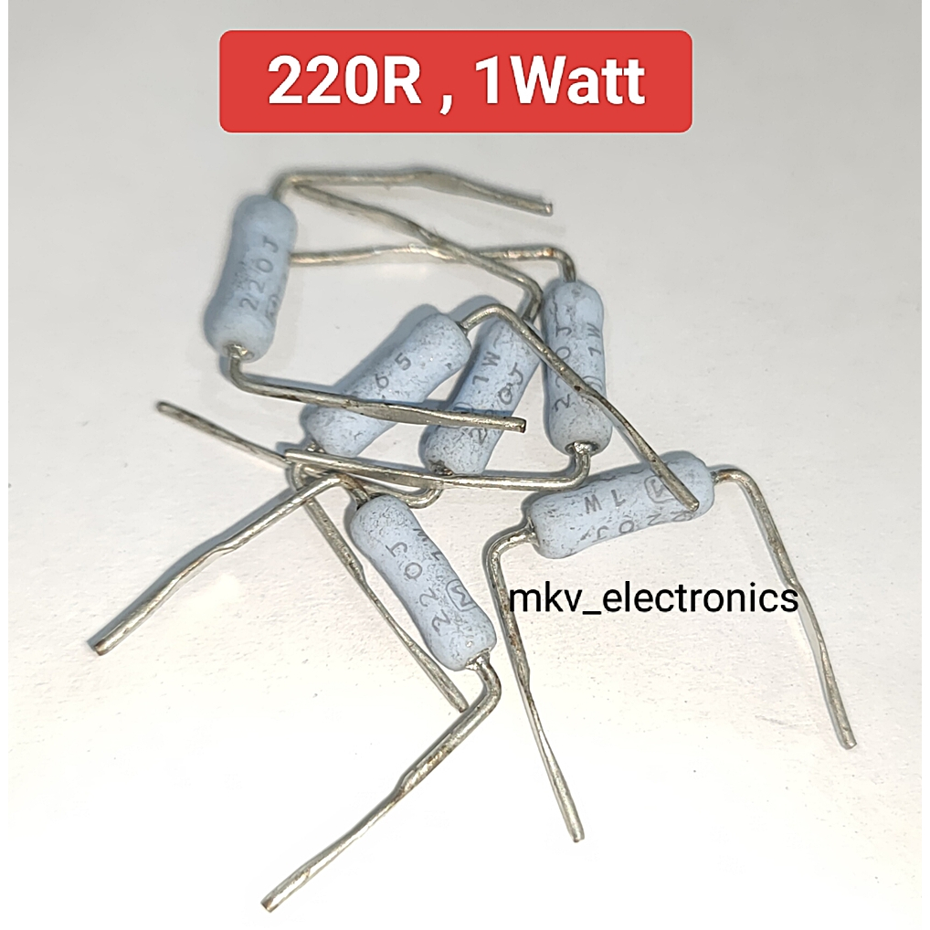 220R 220โอห์ม 1วัตต์ 1watt  ตัวต้านทาน Resistor Metal Oxide Film Resistor 5%