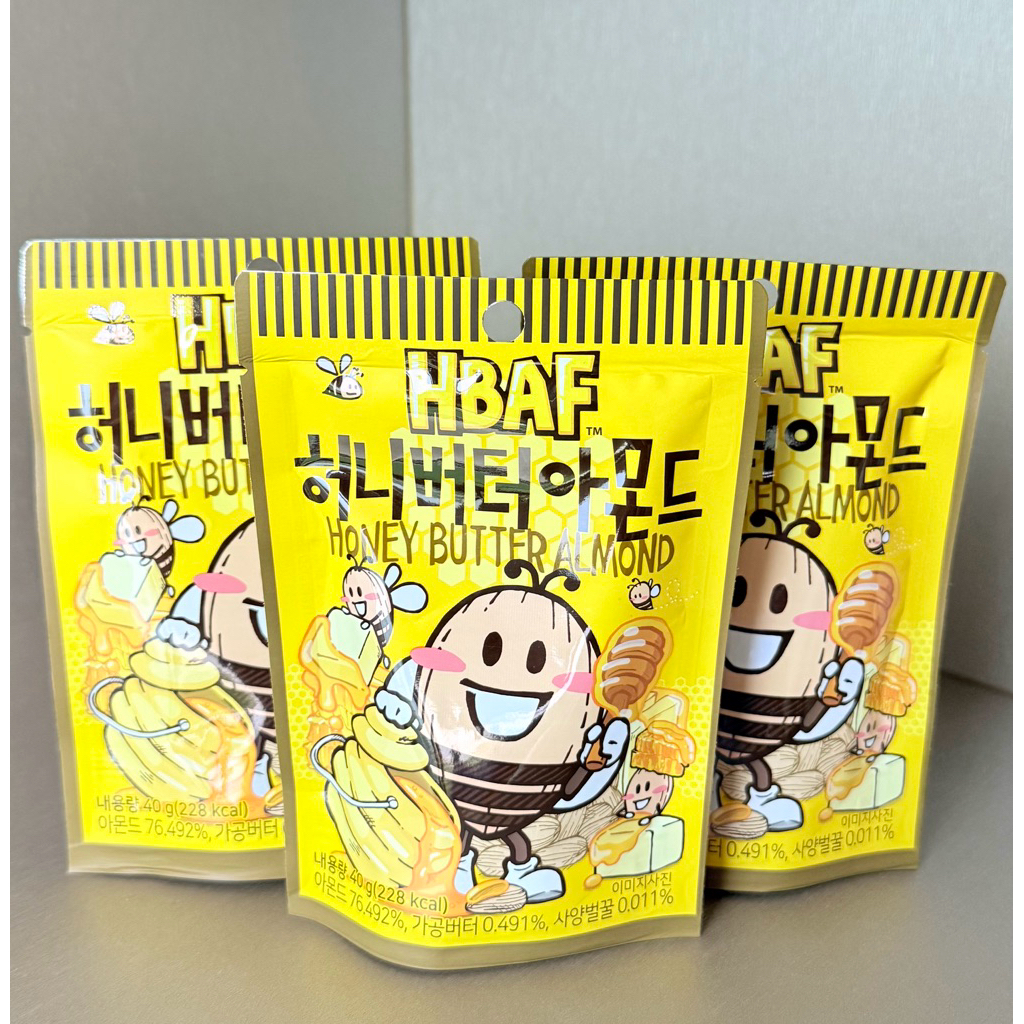 ล๊อตใหม่ HBAF Almond 40g อัลมอนด์เกาหลี รสฮันนี่บัตเตอร์ พร้อมส่ง