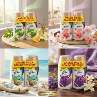 🌺แพคคู่ คุ้มกว่า💚glade เกลด สปรย์ฉีดปรับอากาศชนิดเติม ขนาด252มล.