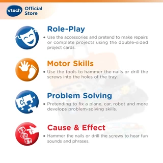 VTech Drill & Learn Toolbox Role-Play Toys Pretend Play Boys Toys Kids 2-5 ปี ของเล่นเด็ก ชุดเครื่องมือช่าง ของเล่นช่าง