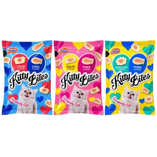 2002 NOVEE KITTY BITES / โนวี่ คิตตี้ ไบร์ท ขนมแมว ทูน่าและหมึก @12G X 5 ซอง **3ถุง 100บาท