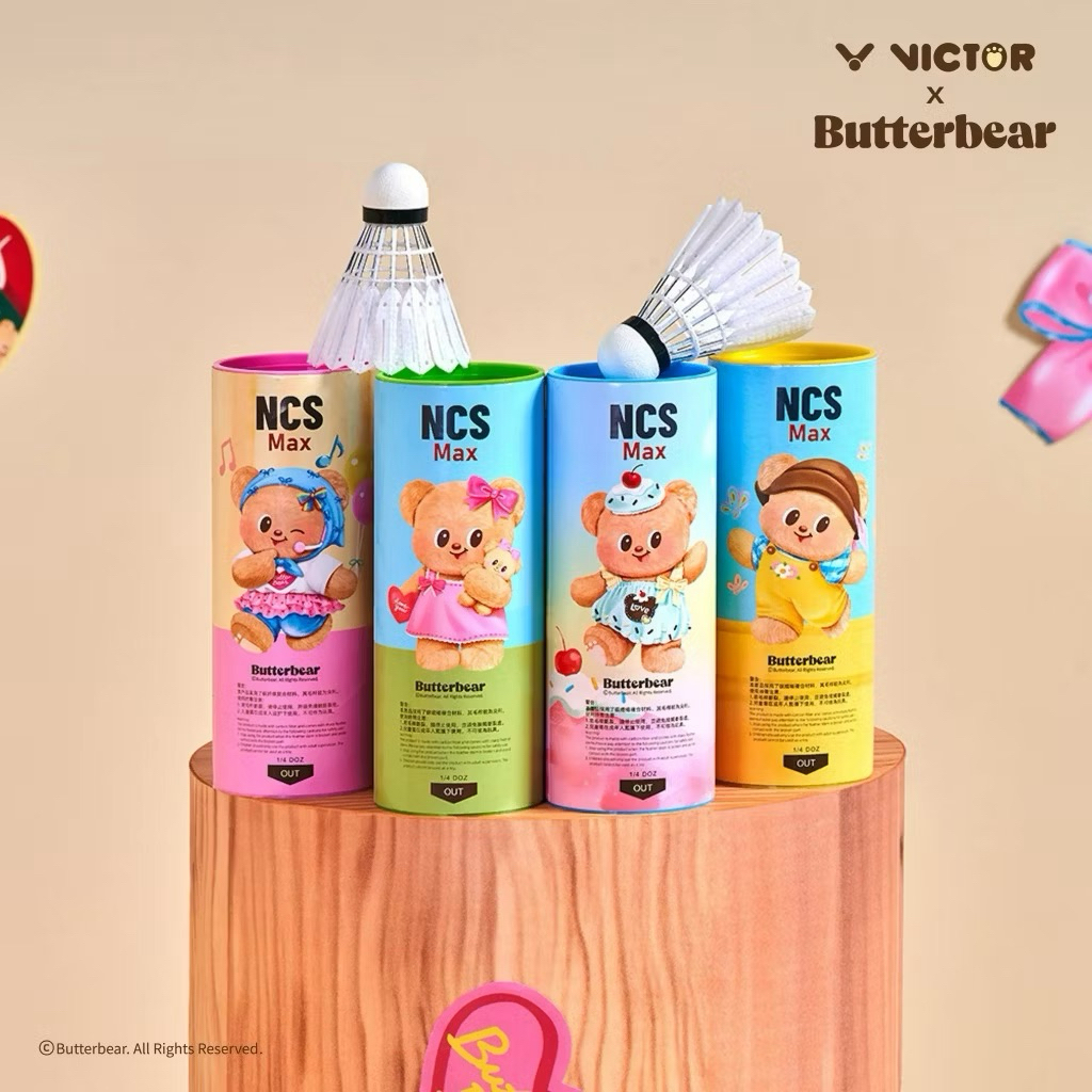 VICTOR ลูกแบดสังเคราะห์ NCS Max 76 x ButterBear น้องหมีเนย