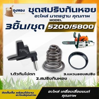 ชุดสปริงก้นหอย ตัวหยุดโซ่ เลื่อยยนต์ รุ่น 5200,5800,4500 สปริงก้นหอย ตัวกันโซ่ เครื่องเลื่อยไม้ทุกยี่ห้อ รับประกันคุณภาพ