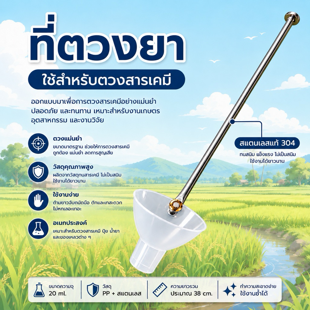 ที่ตวงยาสแตนเลสแท้304