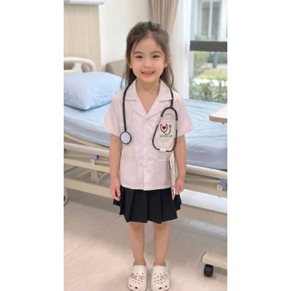 (KIDCITY) ชุดหมอหญิง ชุดหมอเด็ก แถมของเล่นหูฟังคุณหมอ ชุดอาชีพเด็ก