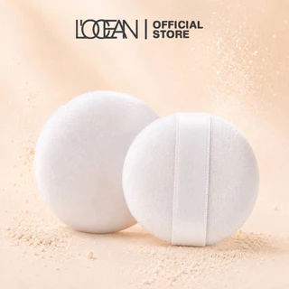 L'OCEAN พัฟแป้งฝุ่น สีนู้ดละมุน พัฟทาแป้งอัดแข็ง แป้งผสมรองพื้น หนานุ่ม (ไซส์เล็ก1ชิ้น)
