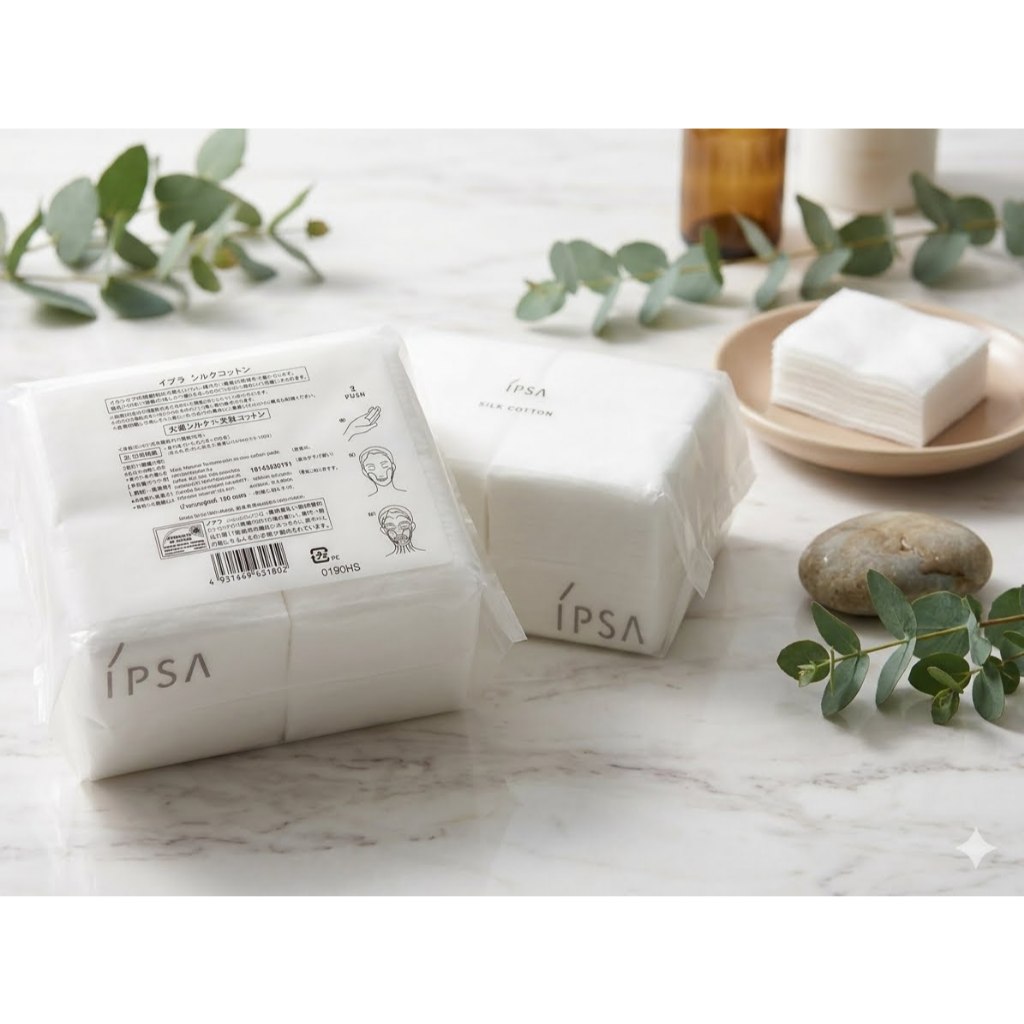 สำลีเช็ดหน้า อิปซ่า IPSA Cotton 100% (120 แผ่น)