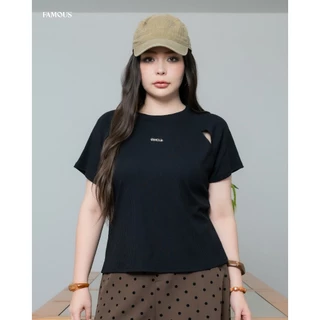 เสื้อแขนสั้นเว้าแขน Cut-Out Tee #FMBL-E2T257 #COE