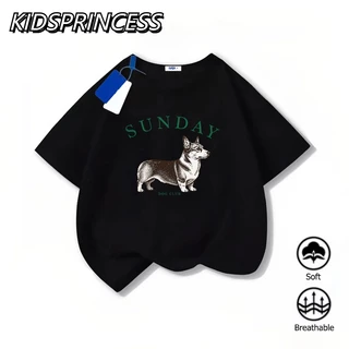 COD (จัดส่งตลอด 24 ชั่วโมง) เสื้อยืดเด็ก แขนสั้น ลายน้องหมาน่ารัก สไตล์ญี่ปุ่น แฟชั่นเด็ก ผ้านุ่ม เด็กผู้หญิงผู้ชาย