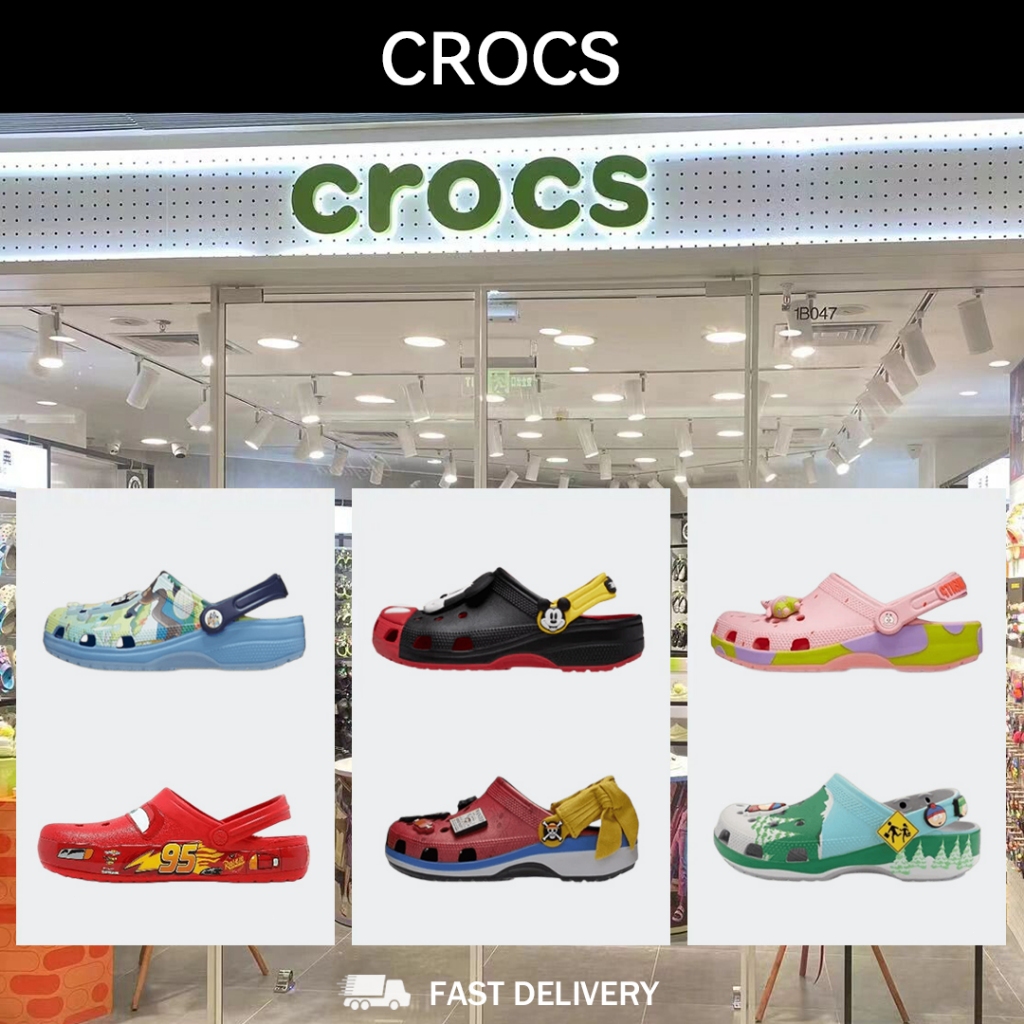 ( ของแท้ 100% ) CROCS ONE PIECE LUFFY CLASSIC CLOG รองเท้า คอลแลปอนิเมะ สไตล์สตรีท ใช้ได้ทุกเพศ