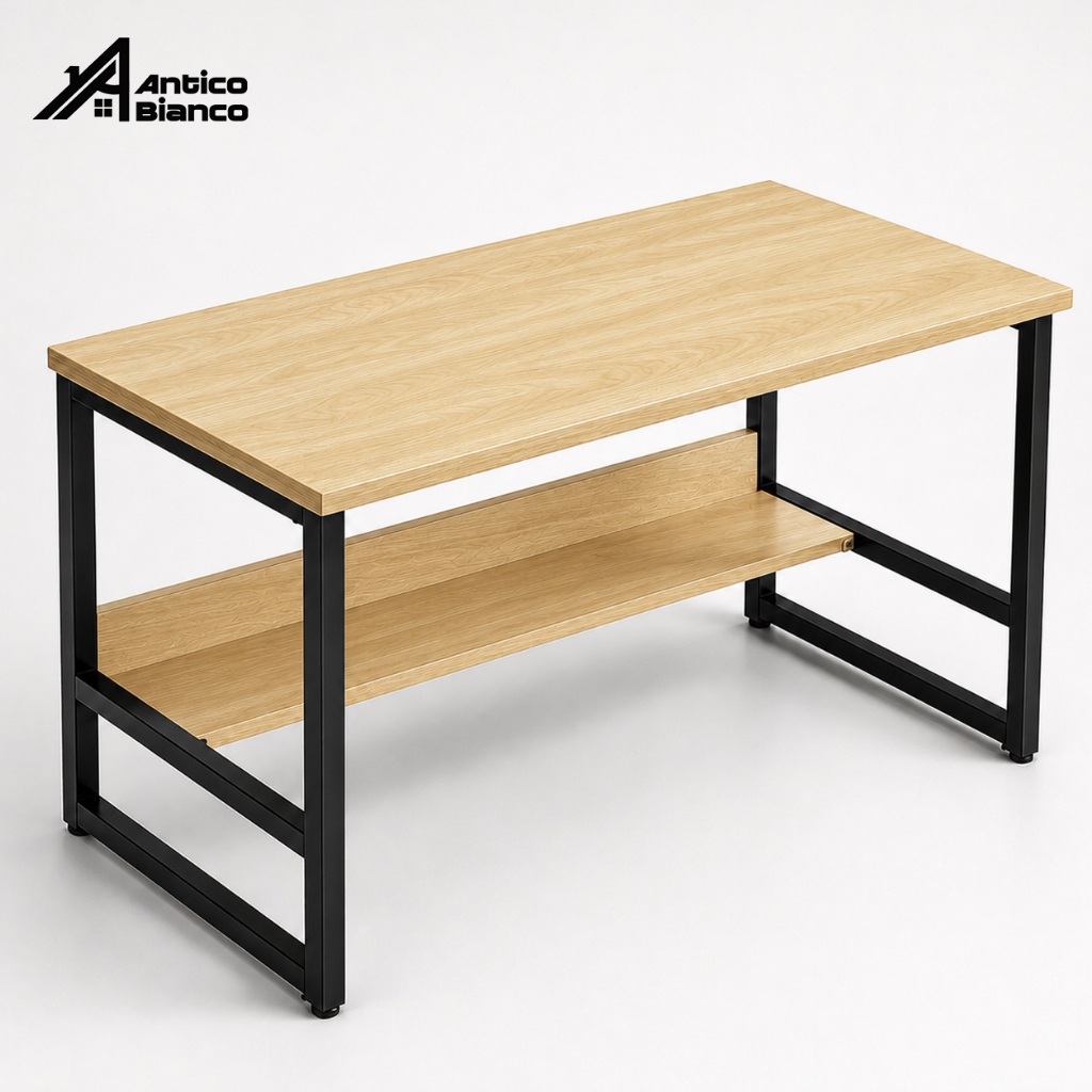 Antico โต๊ะทํางาน โต๊ะเรียนเด 80/100/120cm แผ่นหนา ขาเหล็กหนา ขนาดเล็ก อเนกประสงค์ ใช้ในห้องนอน-ห้องเรียน