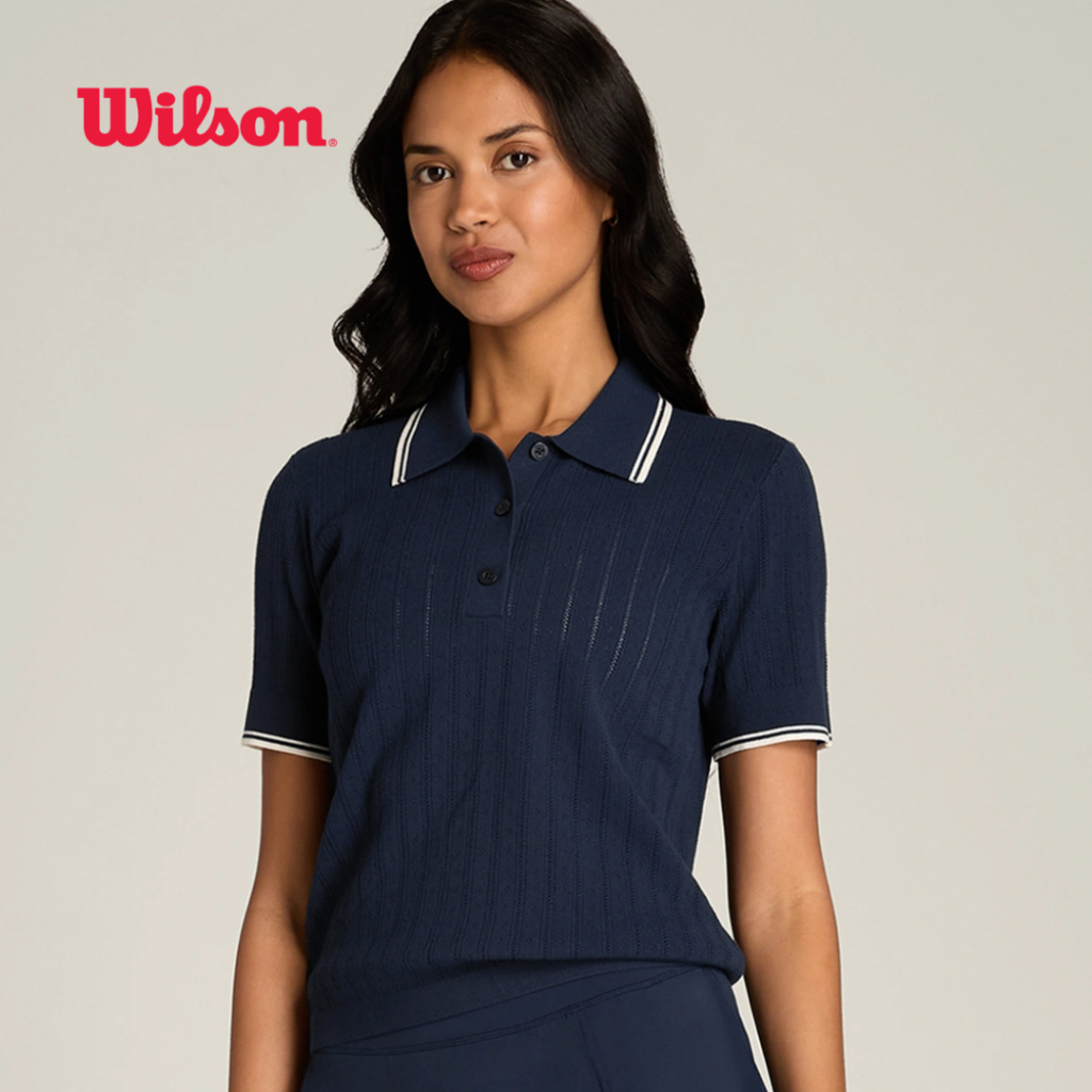 WILSON قميص بولو نسائي Addison Knit Pointelle — صورة 7
