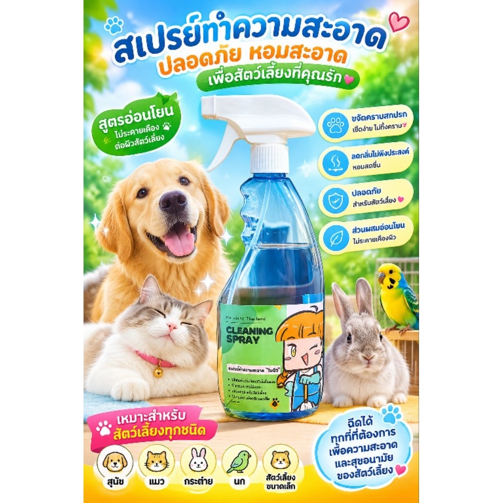 ไมนิจิ สเปรย์ทำความสะอาดอเนกประสงค์ ขนาด500มล. ใช้งานสะดวก เหมาะทุกพื้นผิวสัมผัส