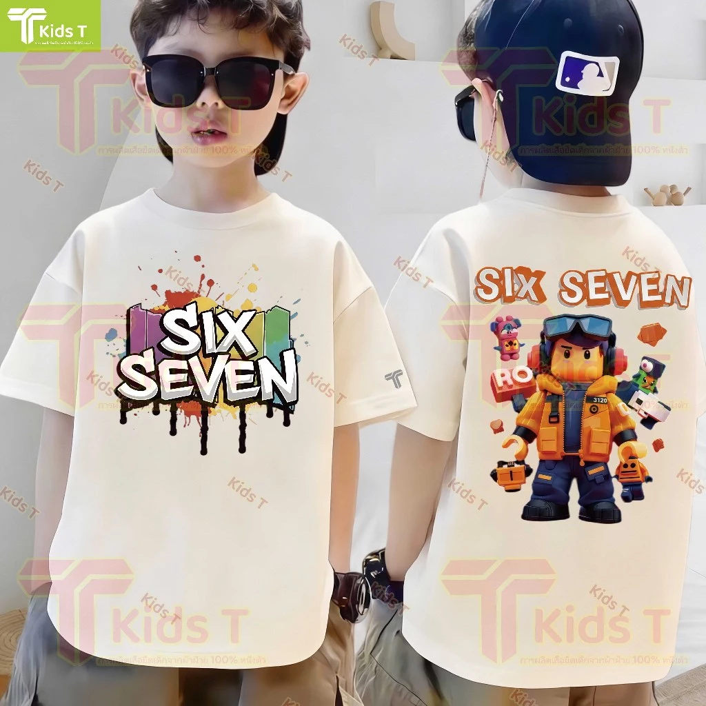 「งานเกรดพรีเมียม งานเกรด A」 เสื้อยืดเด็ก เสื้อเด็กผู้ชาย เด็กผู้หญิง เสื้อผ้าเด็ก คอตตอนแท้ ระบายอากาศดี นุ่มใส่สบาย #6