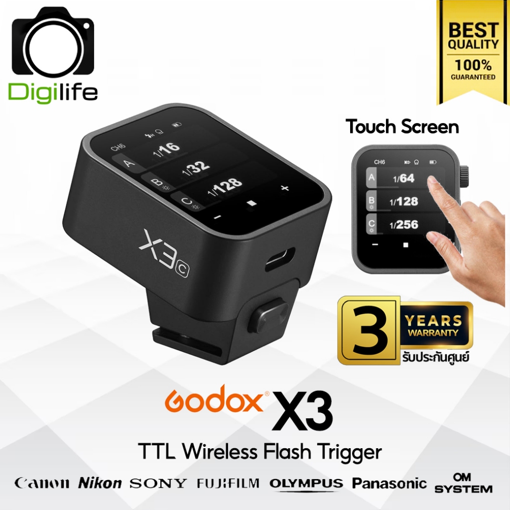 Godox Trigger X3 , TTL Wireless Flash Trigger 2.4GHz / Digilife CM