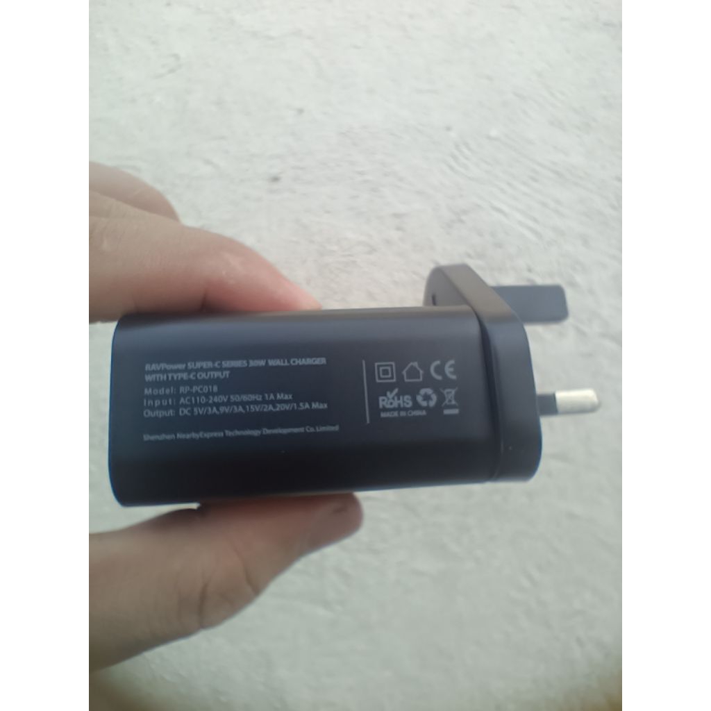 ชาร์จ RAVPower SUPER-C SERIES 30W รองรับ20v