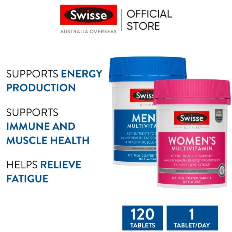 SWISSE Ultivite WOMEN'S & MEN'S Multivitamin 120 Tablets
