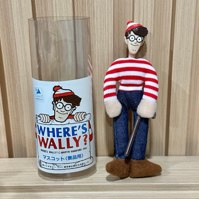 มือสองสภาพดี Rare ตุ๊กตา Where’s Wally หน้ายาง ขนาด 6 นิ้ว