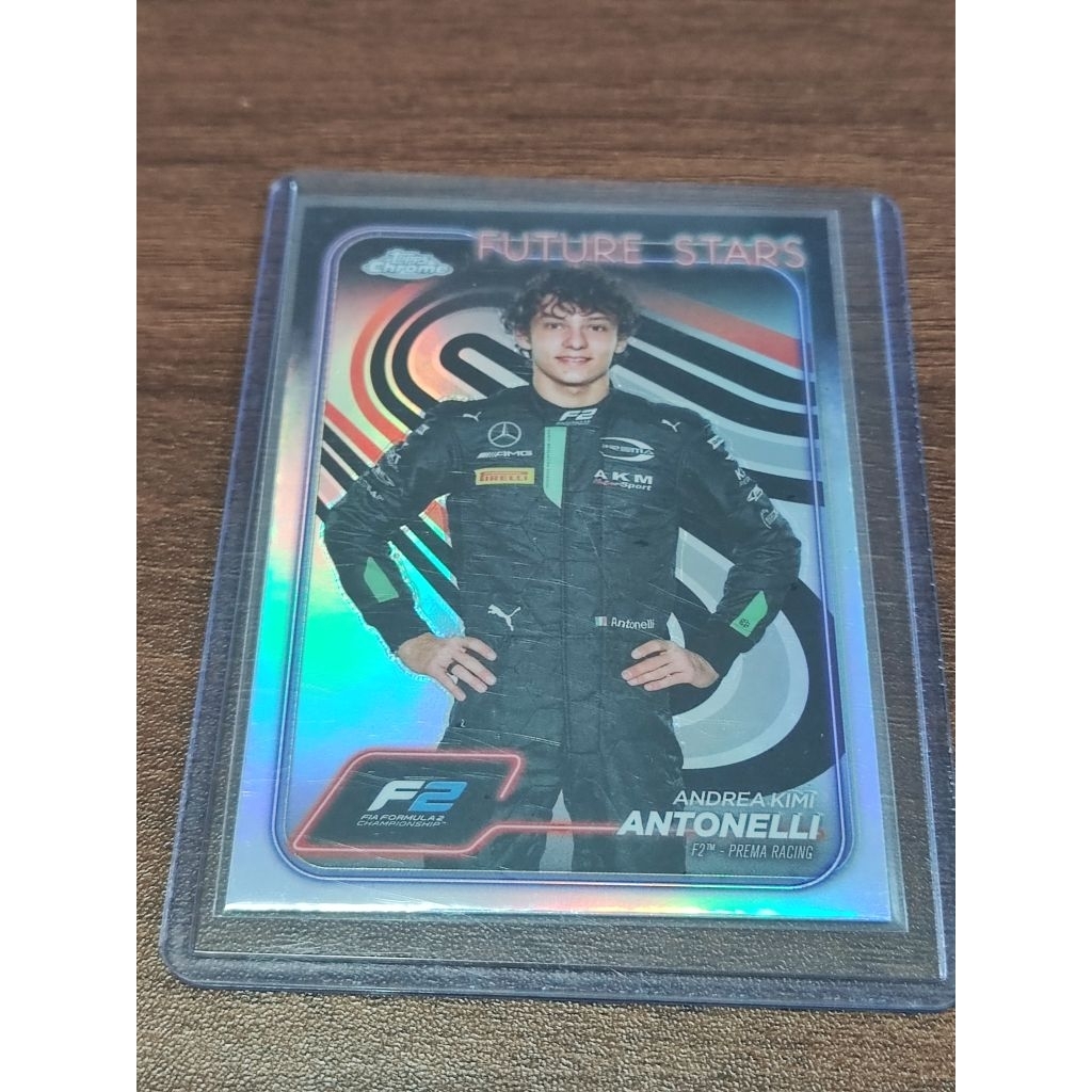 การ์ด f1 kimi antonelli f2 2024 topps chrome refractor