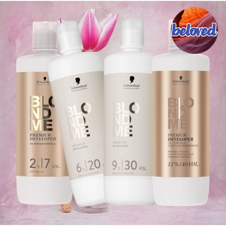 Schwarzkopf BlondMe Premium Developer 2%,6%,9%,12% ขนาด 1000 ml ไฮโดรเยน สำหรับผสมกับสีย้อมผม
