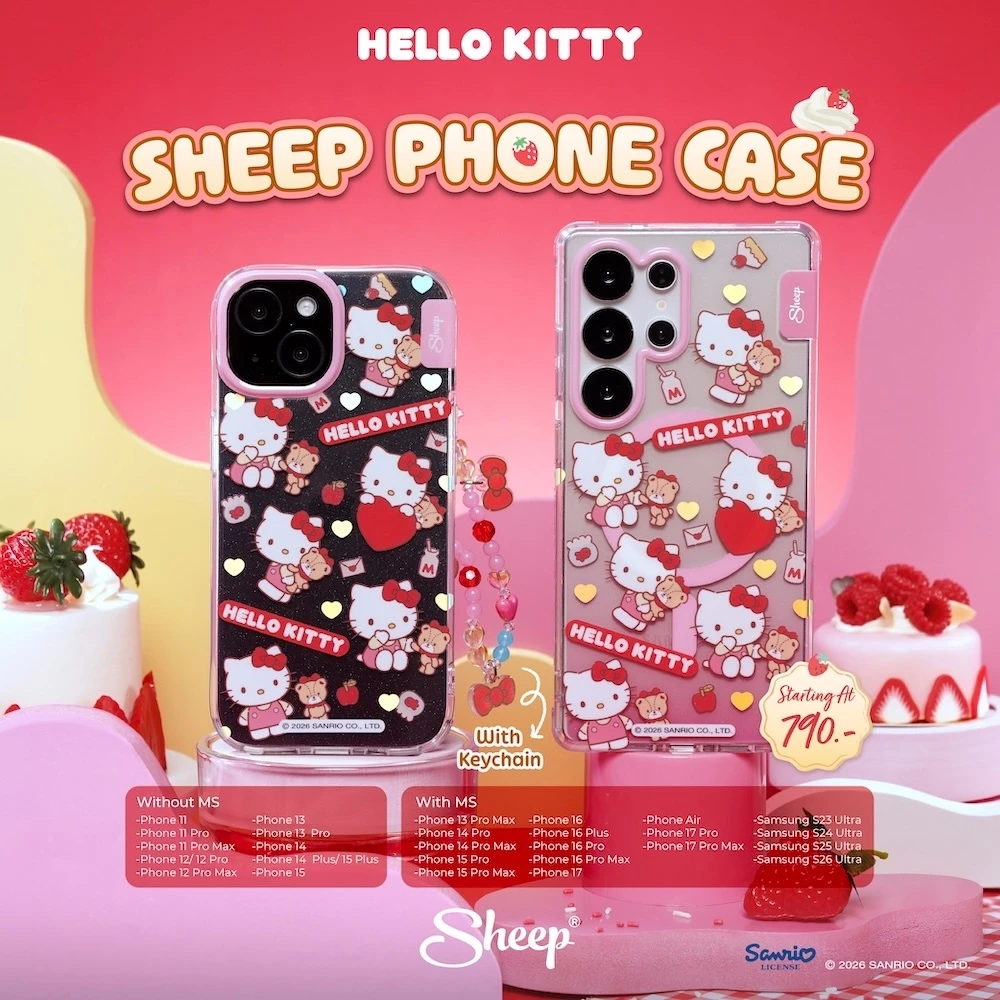 [For iPhone MS & Samsung Hello Kitty] Hello Kitty Collection เคสสำหรับไอโฟน และเคสS23 S24 S25 S26 Ultra ฟรีสายห้อย คิตตี