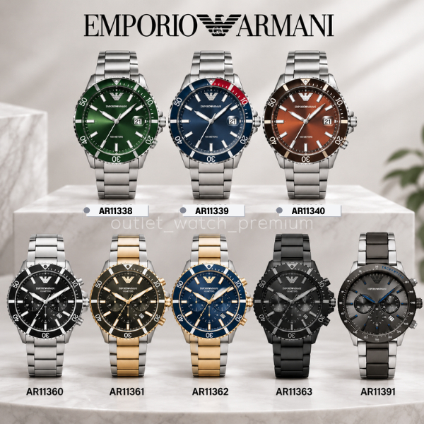 EMPORIO ARMANI นาฬิกาผู้ชาย ดีไซน์เรียบหรู แบรนด์เนม รุ่น AR11338 AR11339 AR11340 AR11360 AR11361 AR