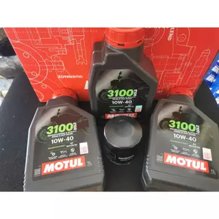 ชุดถ่ายน้ำมันเครื่องMOTUL 3100 GOLD10W-40 3 ลิตร ฟรีกรองHONDA CBR500R CB500X Rebel500 CB650F CBR1000