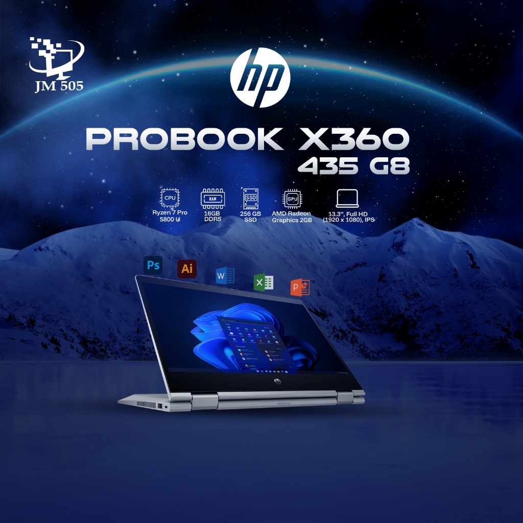 [2nd Hand] HP ProBook x360 435 G8 Ryzen 7 PRO/16GB/256GB SSD/13.3″ FHD Touch