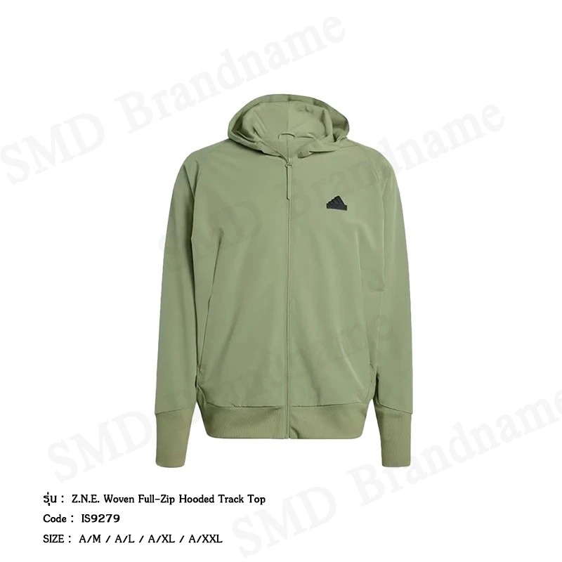 Adidas เสื้อแจ็คเก็ตผู้ชาย รุ่น Z.N.E. Woven Full-Zip Hooded Track Top Code: IS9279