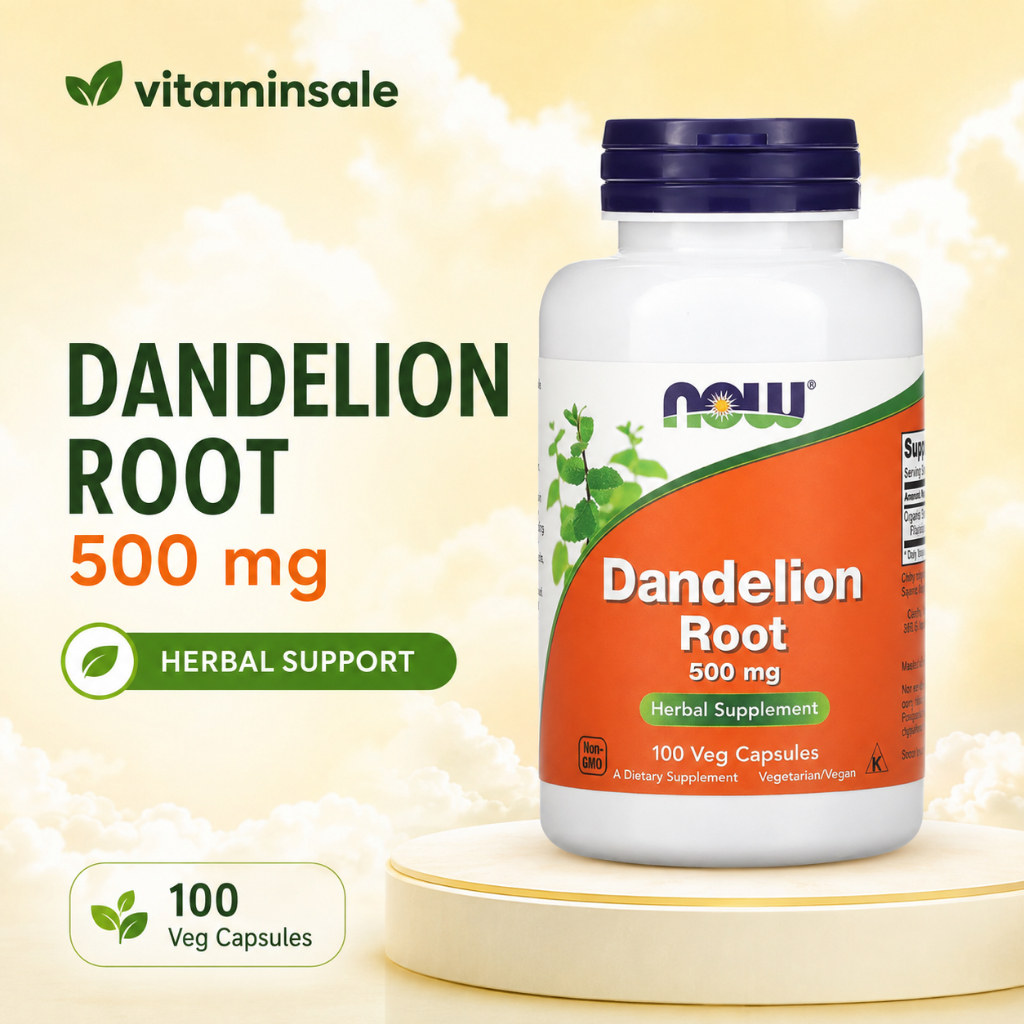 Now Foods, Dandelion Root, 500 mg, 100 Capsules