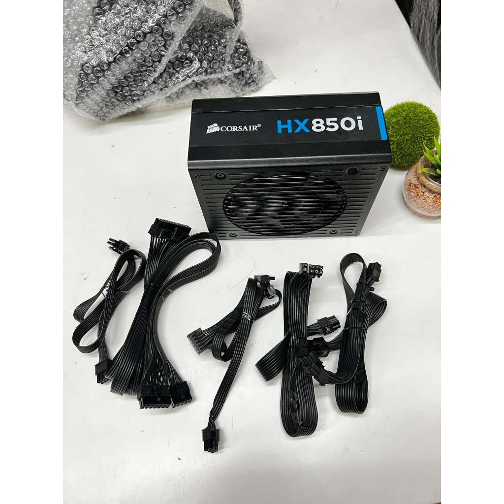 POWER SUPPLY (อุปกรณ์จ่ายไฟ) CORSAIR 850W HX850i (80+ PLATINUM)  สายพอใช้ ใช้งานปกติ ประกันร้าน