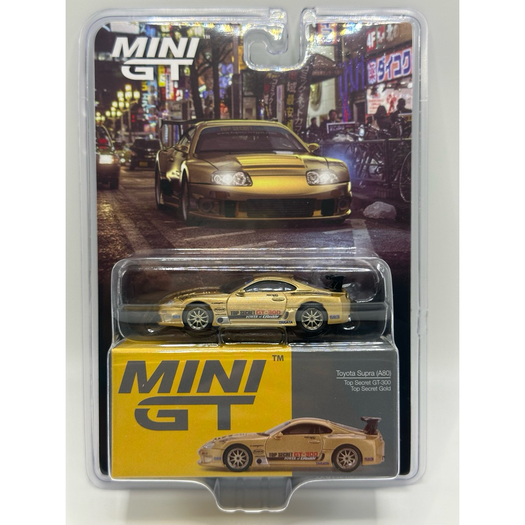 Toyota Supra (A80) Top Secret GT-300 Top Secret Gold #961 Scale 1:64 ยี่ห้อ Mini GT