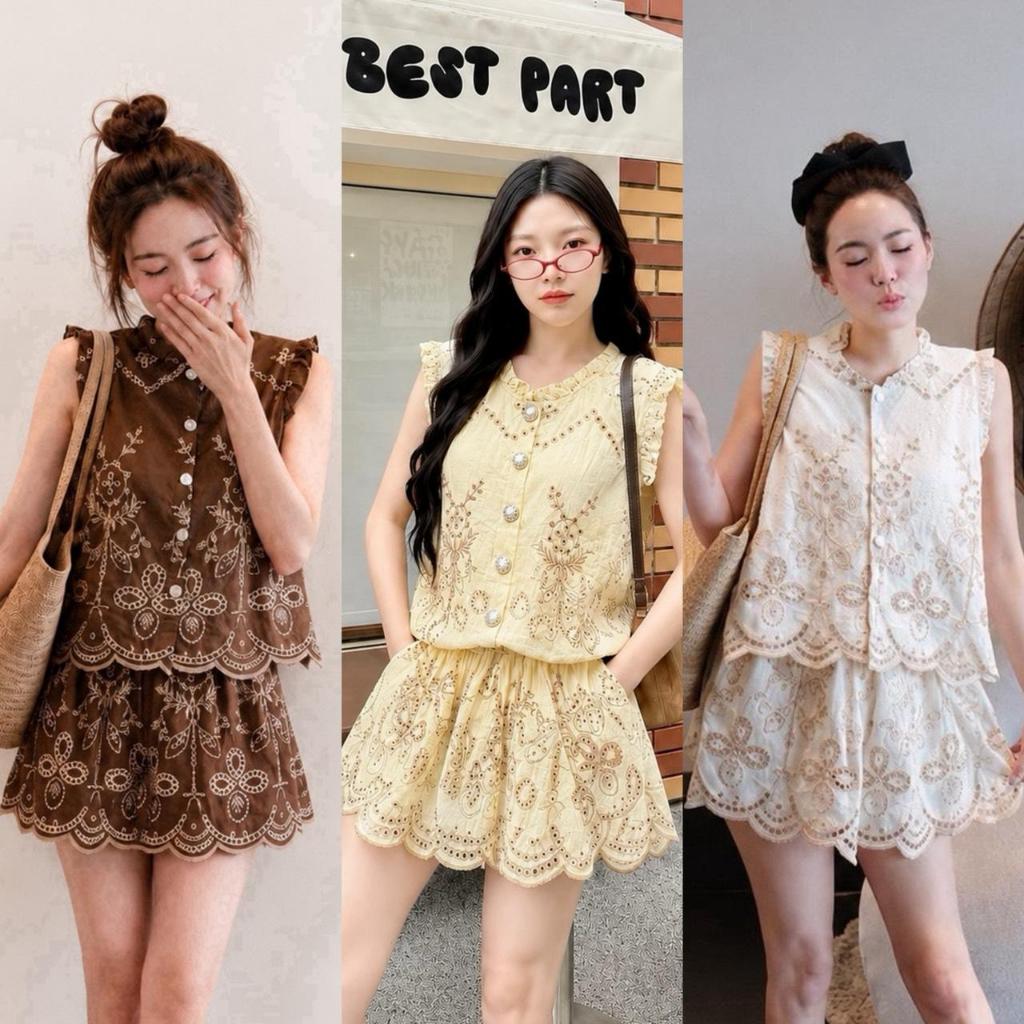พร้อมส่ง BELLITA | 'S-3XL' Ivory Coast Set | ชุดเซ็ท2ชิ้น เสื้อ+กระโปรง มีซับในกางเกงให้ เสื้อผ้าชุดผู้หญิง งานใส่เที่ยว