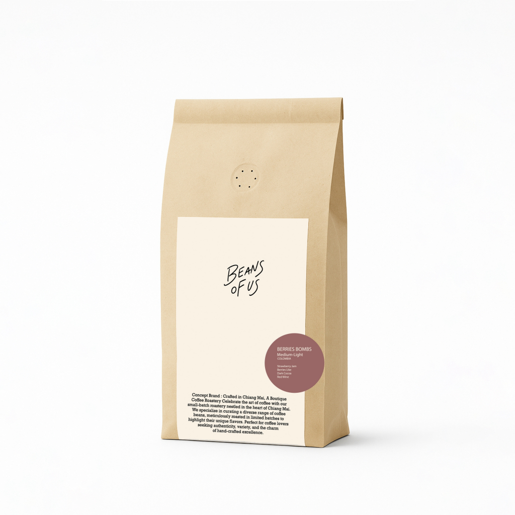 เมล็ดกาแฟคั่ว กลาง-อ่อน 250g-1kg Beans of us Special Blend Berries Bombs เมล็ดกาแฟนอก