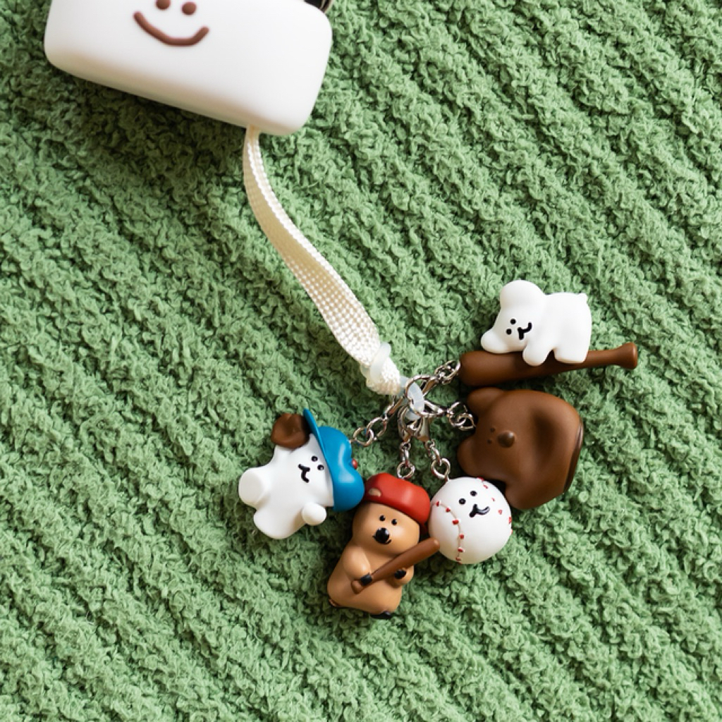 [Pre-order แบบสุ่ม] dinotaeng ʕ·ᴥ·ʔ — Marshville Baseball Mini Charm พวงกุญแจ