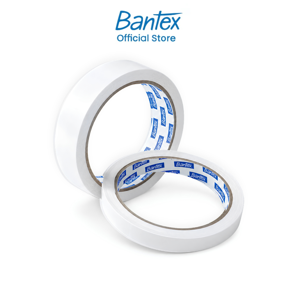 Bantex กาวสองหน้า เทปแปะสองหน้า เทปกาวสองหน้า กาวติดแผ่น ติดทน ขนาด12/24 มม Double-Sided Tape