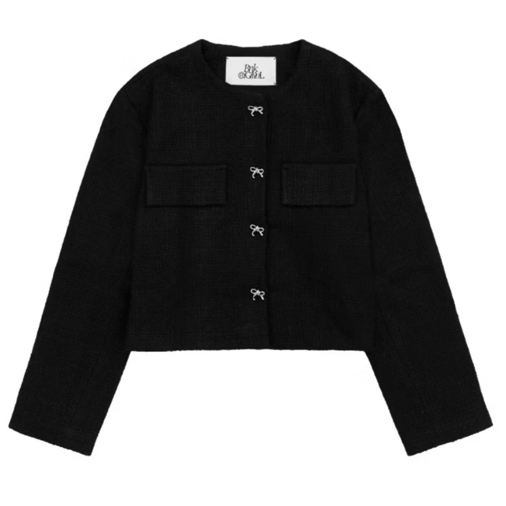 ส่งต่อBNK MILAN TWEED JACKET เสื้อคลุมผ้าทวีต แต่งดีเทลกระเป๋า มาพร้อมอะไหล่กระดุมโลหะ