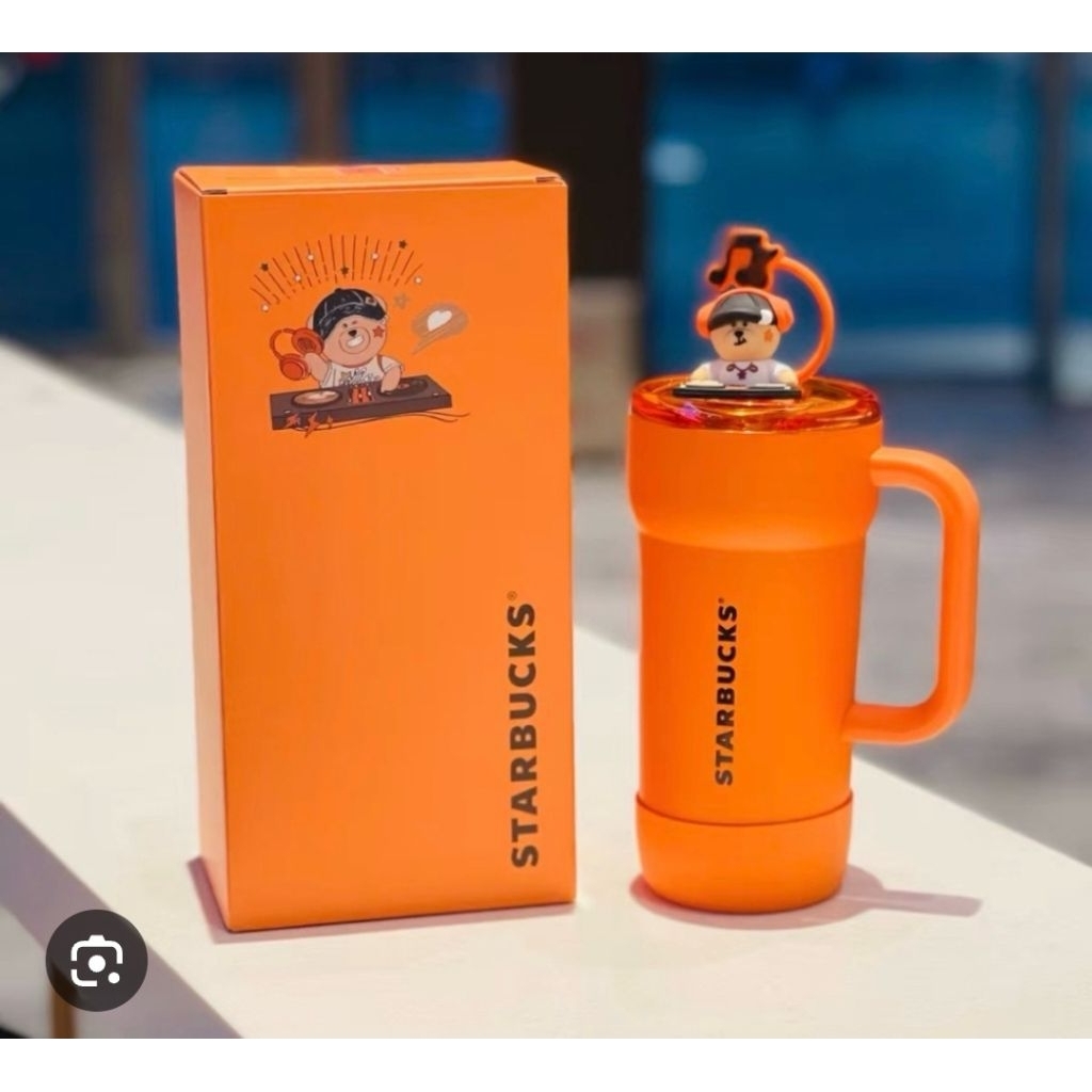 พร้อมส่ง✨️Starbucks China x Bearista Town Orange Tumbler