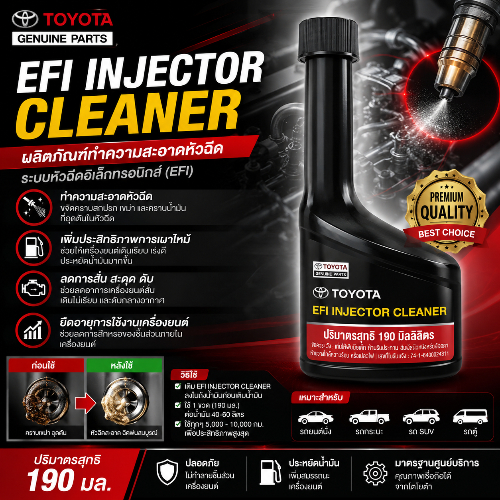 Toyota น้ำยาล้างหัวฉีด/คาบูร์ สำหรับเครื่องยนต์เบนซิน 190 ml