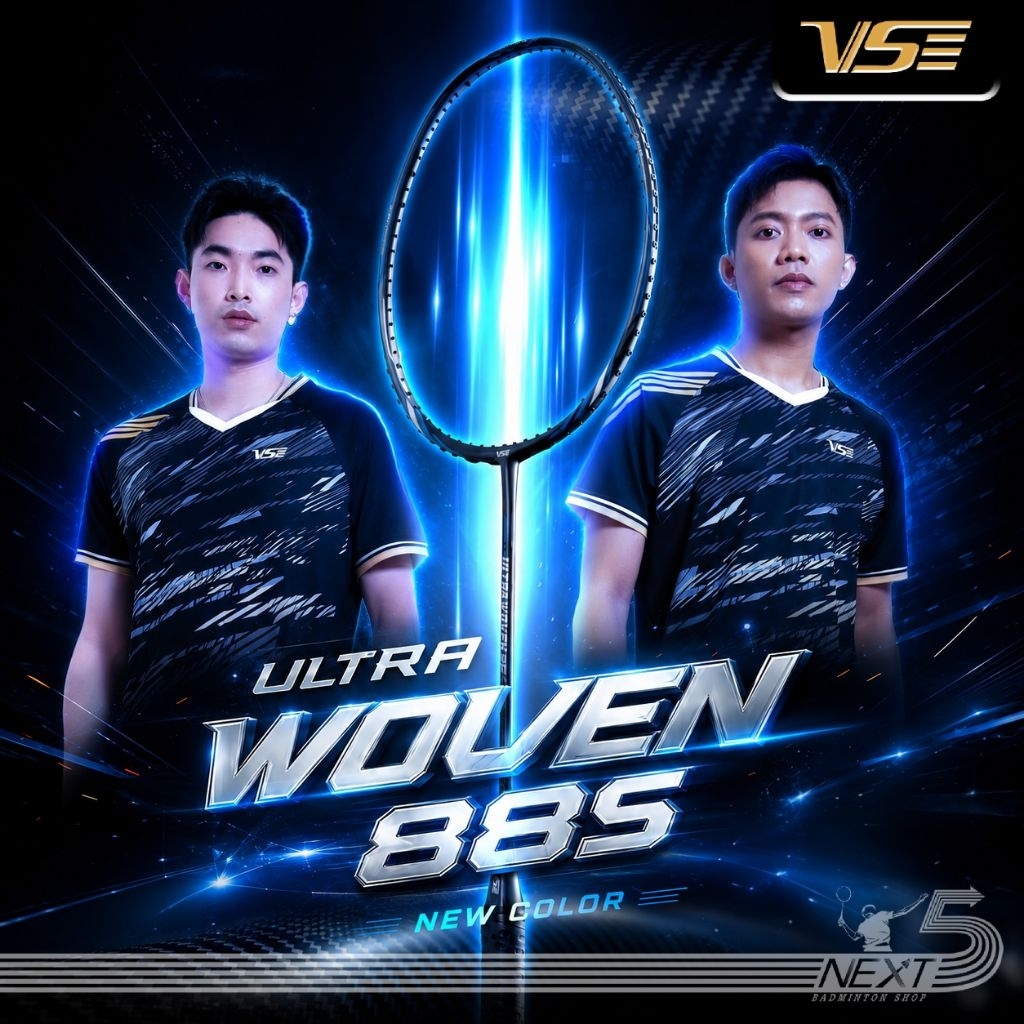 VS ไม้แบดมินตัน รุ่น ULTRA WOVEN 88S Blue รุ่น TOP ตระกูล WOVEN แถมเอ็น กริป ซอง