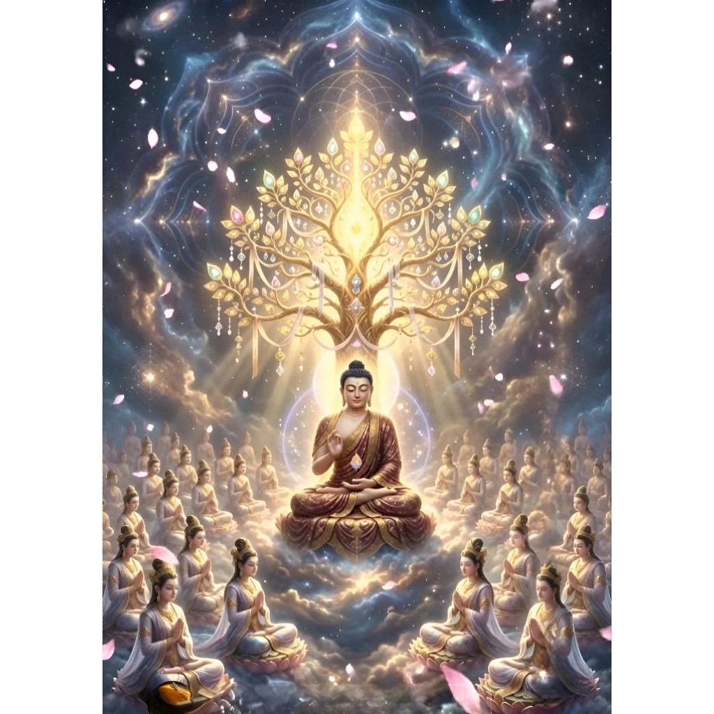 โปสเตอร์ พระพุทธเจ้า ขนาด A3 ความหนา 200 แกรม ภาพมงคล เสริมฮวงจุ้ย ตบแต่งบ้าน (29.7*42 cm)