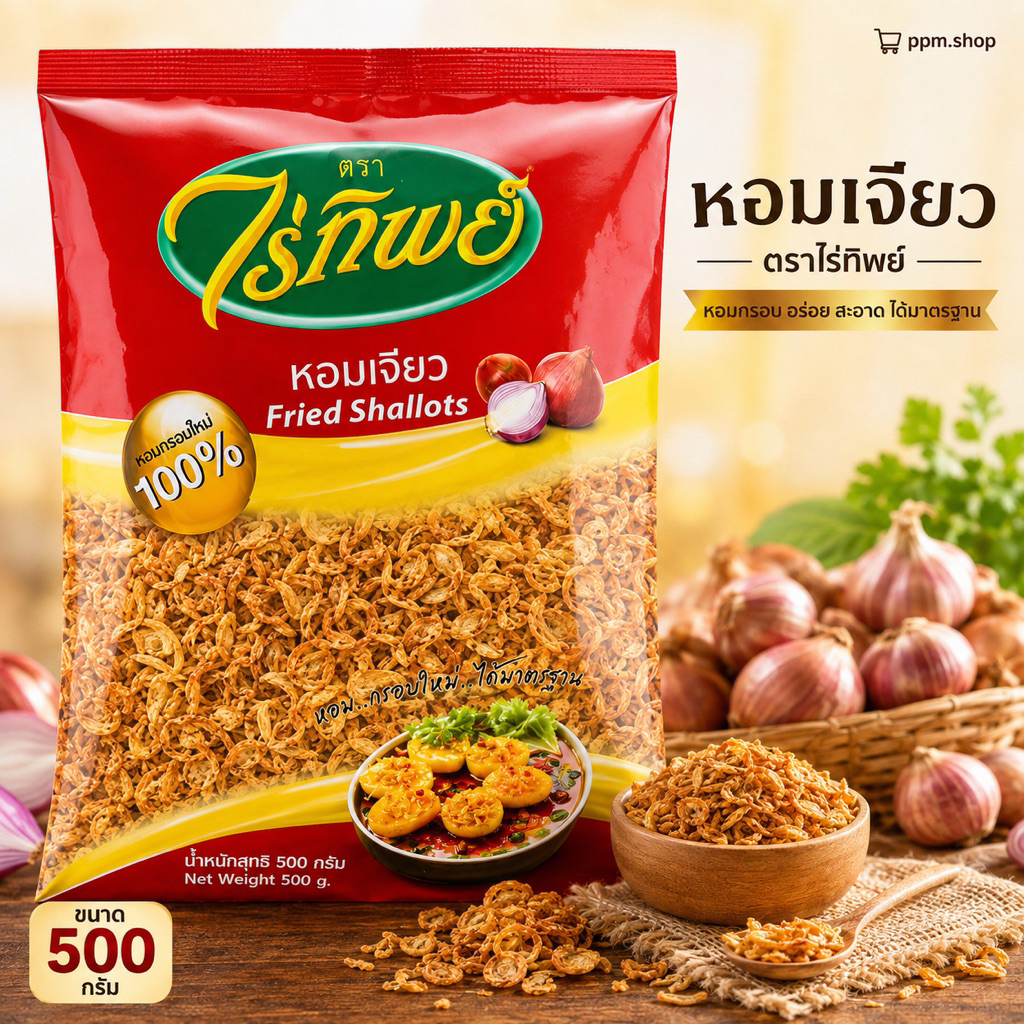หอมเจียว ตราไร่ทิพย์ 500 กรัม Fried Red Onion