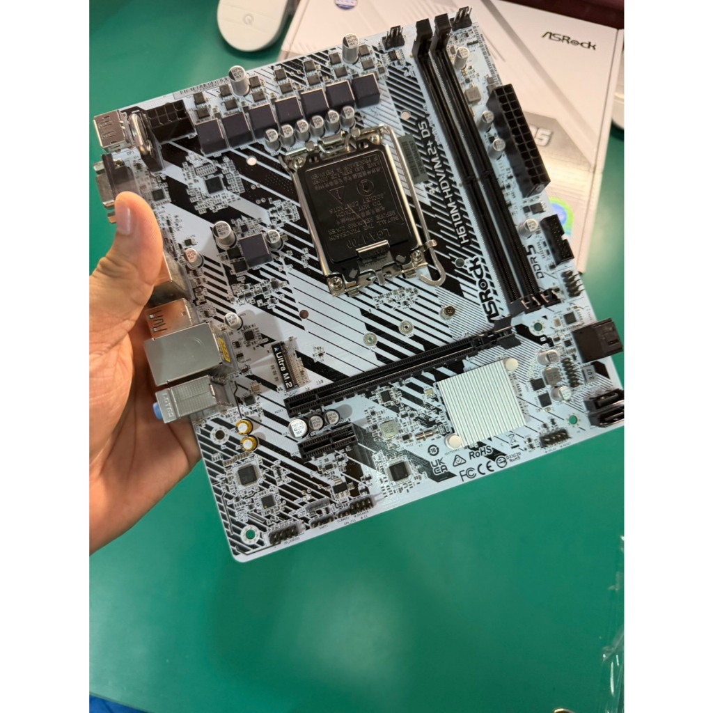 ขายMBมือสอง ASROCK H610M-HDV/M.2 DDR5 WHITE LGA1700