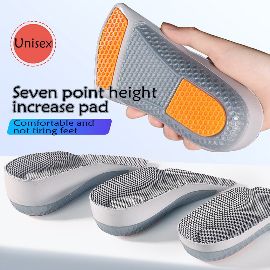 แผ่นรองรองเท้าเสริมความสูง 1.5 /2.5/3.5ซม. ด้วยวัสดุ TPU รองรับและยางซิลิโคนกันลื่น รองรับส้นเท้า ใส่เดินนานสบาย