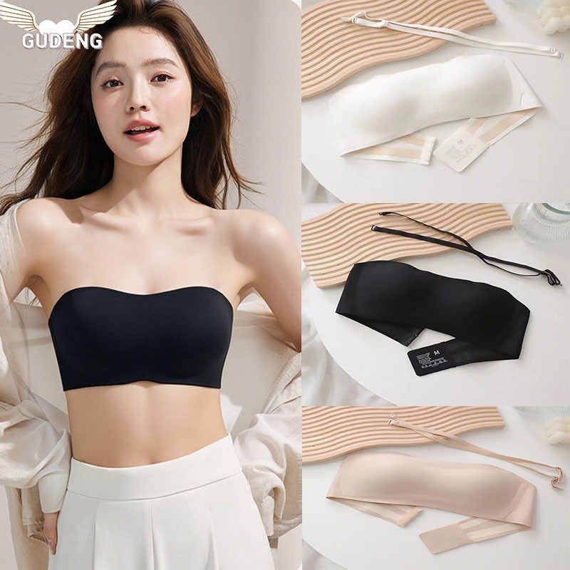 เสื้อชั้นในบราเกาะอก บราเกาะอกไร้สาย กันลื่น สายสะพายถอดได้ 3 สไตล์ เซ็กซี่ ไม่โชว์ลาย ใส่ชุดเดรส ไม่หลุดง่าย
