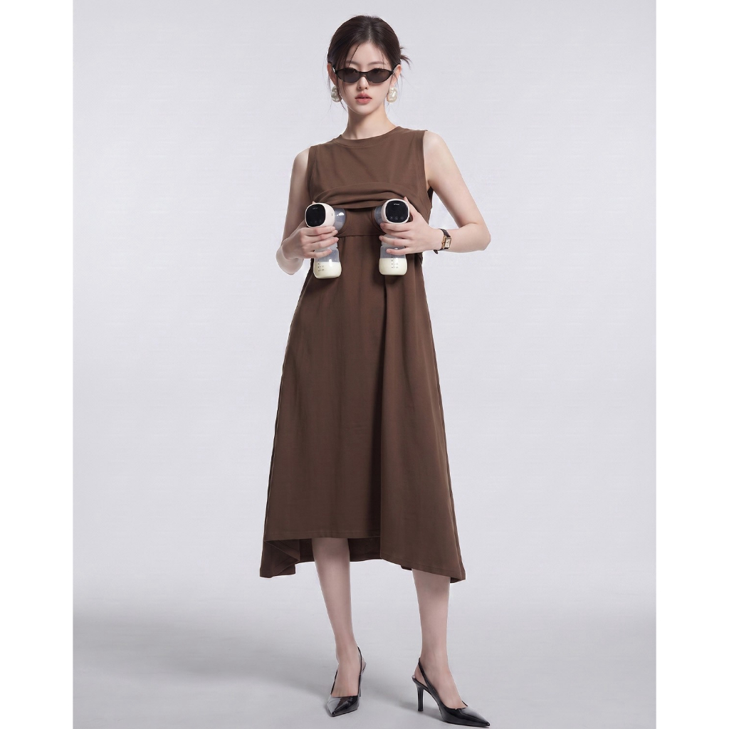 Nitan (นิทาน) เดรสให้นม ชุดคลุมท้อง รุ่น Jamie Maternity and Nursing Dress