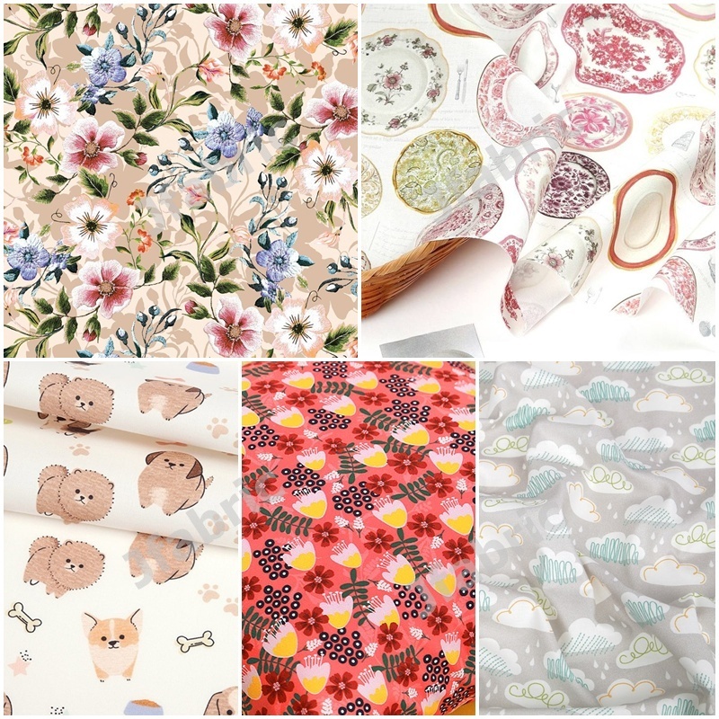 Jfabric ปลายไม้ ราคาพิเศษ Cotton100% ผ้าคอตตอน ตัดเสื้อ เดรส ของใช้เด็ก นำเข้า เกาหลี ญี่ปุ่น พิมพ์ลาย การ์ตูน