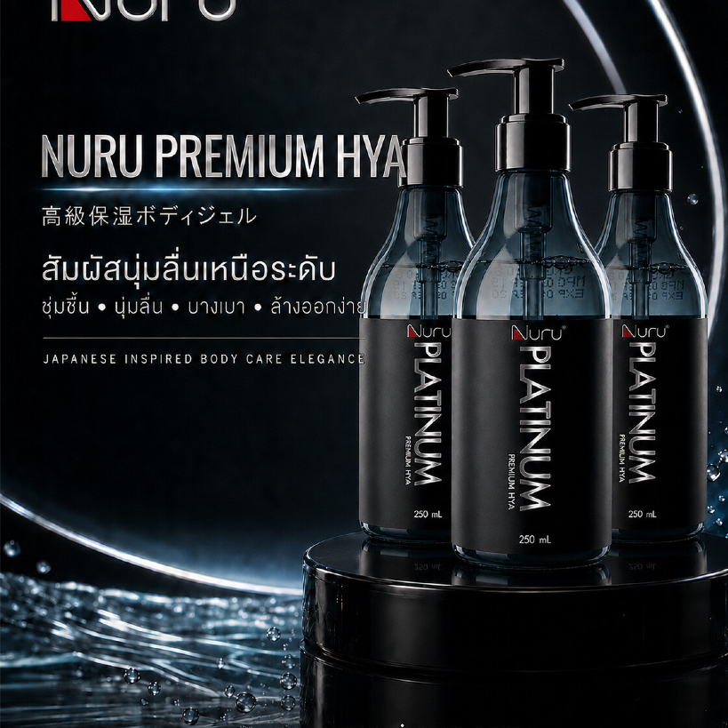 Nuru Platinum เจลหล่อลื่น นูรุ แพลตินั่ม 250 มล. แพ็ค 3